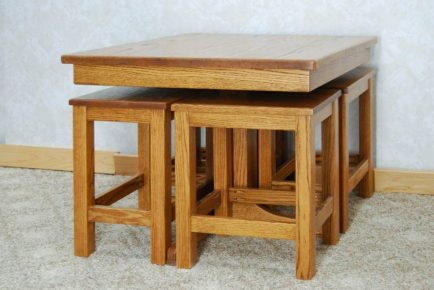 High-Low Table with Chairs - De Vries Woodcrafters