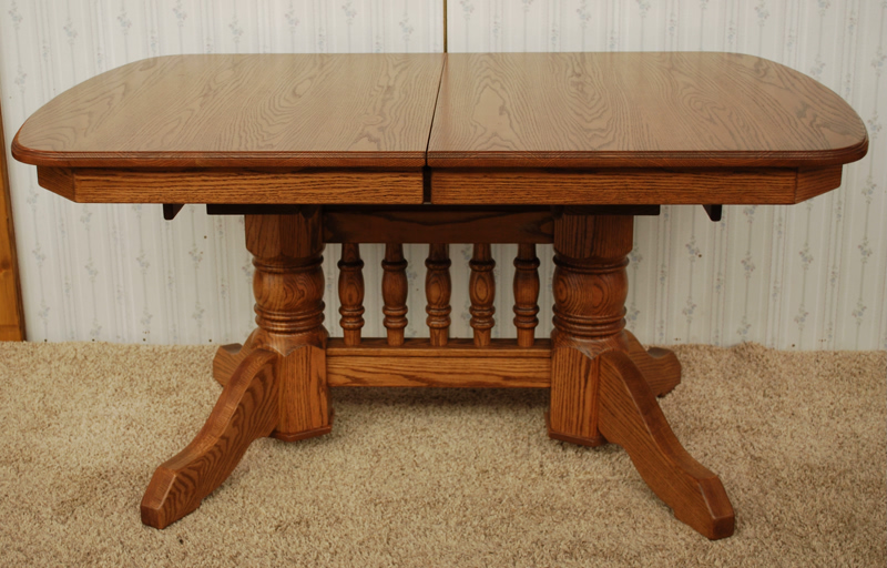 double pedestal table for kitchen